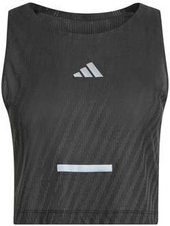 adidas adi365 Climacool+ Crop  Hardloopshirt Dames-zwart - XS