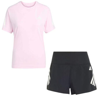 adidas adi365 Shirt 2in1 Short Set Dames roze