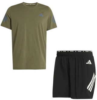 adidas adi365 Shirt 2in1 Short Set Heren groen