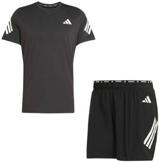 adidas adi365 Shirt 2in1 Short Set Heren zwart