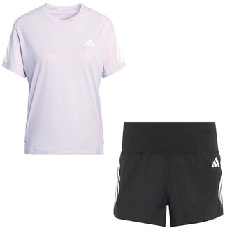adidas adi365 Shirt 3'' Short Set Dames paars
