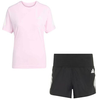 adidas adi365 Shirt 3'' Short Set Dames roze