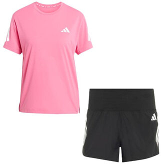 adidas adi365 Shirt 3'' Short Set Dames roze
