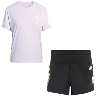 adidas adi365 Shirt 4'' Short Set Dames paars