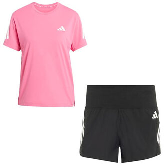 adidas adi365 Shirt 4'' Short Set Dames roze