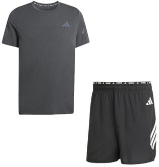 adidas adi365 Shirt 5'' Short Set Heren donkergrijs