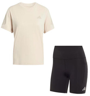 adidas adi365 Shirt Korte Legging Set Dames beige
