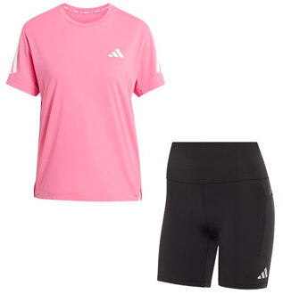 adidas adi365 Shirt Korte Legging Set Dames roze