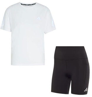 adidas adi365 Shirt Korte Legging Set Dames wit