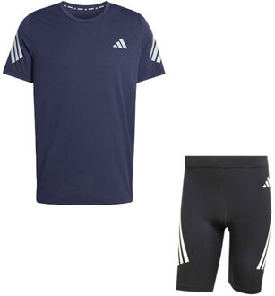 adidas adi365 Shirt Korte Legging Set Heren donkerblauw