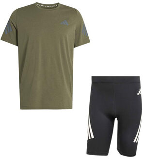 adidas adi365 Shirt Korte Legging Set Heren groen