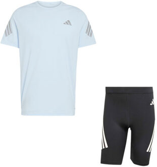 adidas adi365 Shirt Korte Legging Set Heren lichtblauw