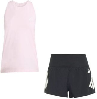 adidas adi365 Singlet 2in1 Short Set Dames roze