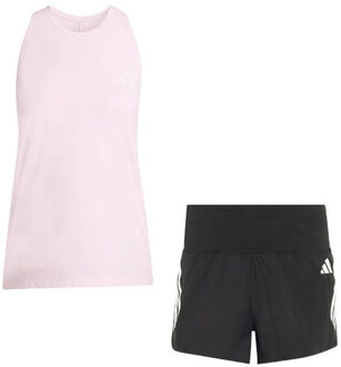adidas adi365 Singlet 4'' Short Set Dames roze