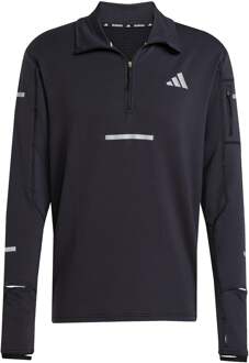 adidas adi365 Warm Half-Zip Hardloopshirt Heren-zwart - S,M,L,XL,XXL