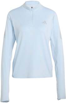 adidas adi365 Zip  Hardloopshirt Dames-blaugrau blauwgrijs - M