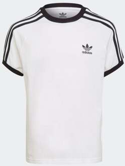adidas Adicolor 3stripes Shortsleeve Tee - Basisschool T-shirts White - 129 - 134 CM