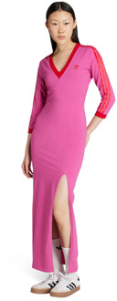adidas Adicolor Classics 3-stripes Maxi Dress Rokken Dames - Roze - Maat 42 - Katoen Jersey Pink