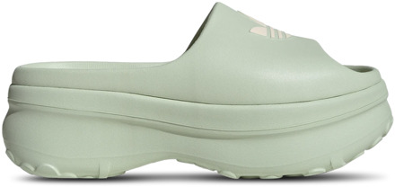 adidas Adifom Slippers en Sandalen Dames - Groen - Maat 42 - Mesh/Synthetisch Green