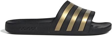 adidas adilette Aqua - Zwart / Goud - maat 48 2/3