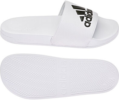 adidas Adilette Comfort Slippers wit - zwart - 46