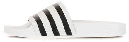 adidas Adilette Heren Slippers - White/Core Black/White - Maat 36 2/3