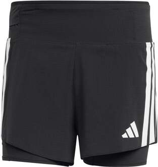 adidas Adizero 2in1 Hardloopshorts Heren-Zwart,Wit - S,M,L,XL,XXL