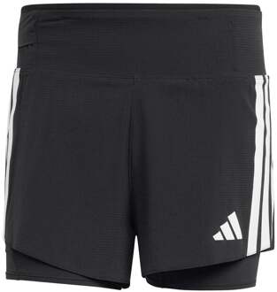 adidas Adizero 2in1 Hardloopshorts Heren-Zwart,Wit - XXL