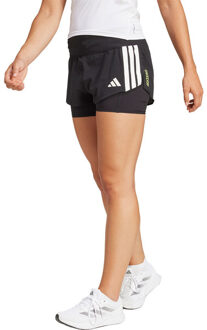 adidas Adizero 2in1 Short Dames zwart - XS