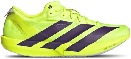 adidas Adizero Adios 9 Sneakers Heren - Geel - Maat 46 - Mesh/Synthetisch Yellow