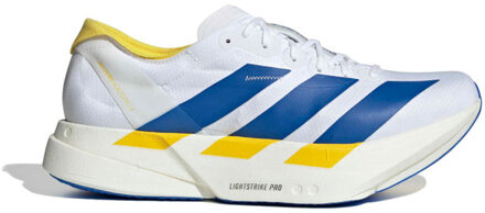 adidas Adizero Adios Pro 4 Heren wit/blauw/geel - 43 1/3