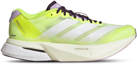 adidas Adizero Boston 13 Sneakers Dames - Geel - Maat 42 - Mesh/Synthetisch Yellow