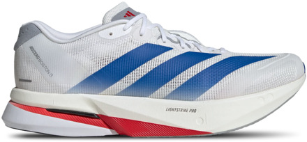 adidas Adizero Boston 13 Sneakers Heren - Wit - Maat 43 1/3 - Mesh/Synthetisch White