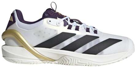 adidas Adizero Cybersonic Tennisschoenen Heren-Wit,Paars - 46 2/3