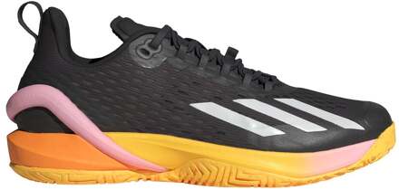 adidas Adizero Cybersonic Tennisschoenen Heren-Zwart,Oranje - 48 2/3