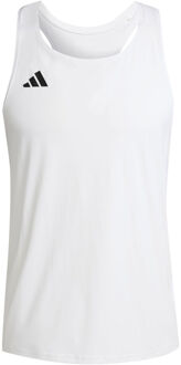 adidas Adizero Essential Tanktop Heren-Wit - XL,XXL
