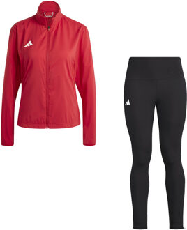 adidas Adizero Jack Set Legging Set Dames bordeaux