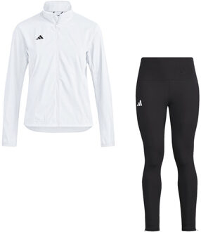 adidas Adizero Jack Set Legging Set Dames wit