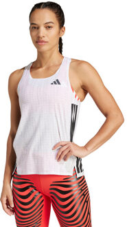 adidas Adizero Singlet Dames wit - M