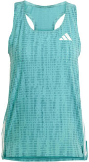 adidas Adizero Singlet Hardloopshirt Dames-Turkoois,Donkergroen - XS,M,L