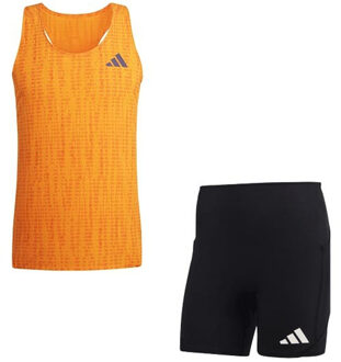 adidas Adizero Singlet Korte Legging 7'' Set Heren oranje