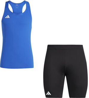 adidas Adizero Singlet Korte Legging Set Heren royal