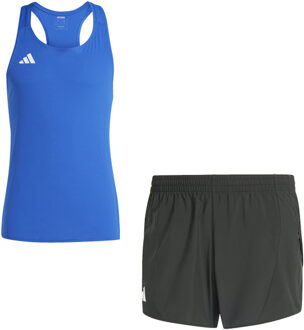adidas Adizero Singlet Short Set Heren royal