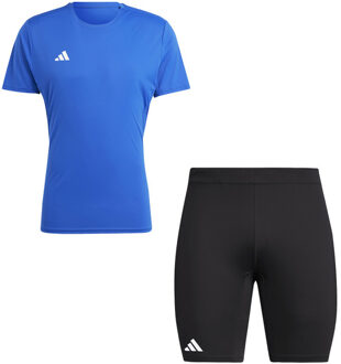 adidas Adizero T-Shirt Korte Legging Set Heren royal