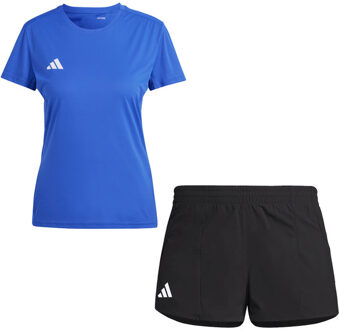 adidas Adizero T-Shirt Short Set Dames royal