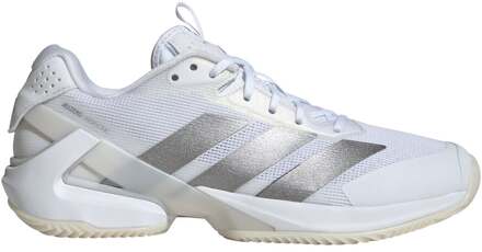 adidas Adizero Ubersonic 5 Tennisschoenen Dames-Wit,Zilver - 36,36 2/3,37 1/3,38,38 2/3,39 1/3,40,40 2/3,42 2/3