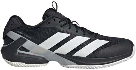 adidas Adizero Ubersonic 5 Tennisschoenen Heren-Zwart,Zilver - 42 2/3