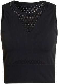 adidas Aeroknit Crop Tanktop Dames-Zwart - S,M,L,XL