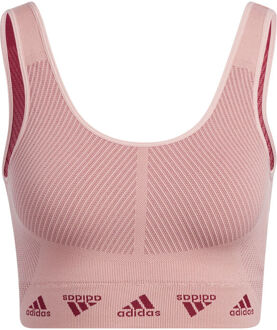 adidas Aeroknit Sport-bh Dames roze - XS
