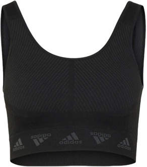 adidas Aeroknit Sport-bh Dames zwart - M